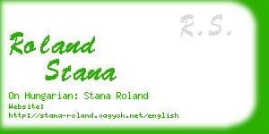 roland stana business card